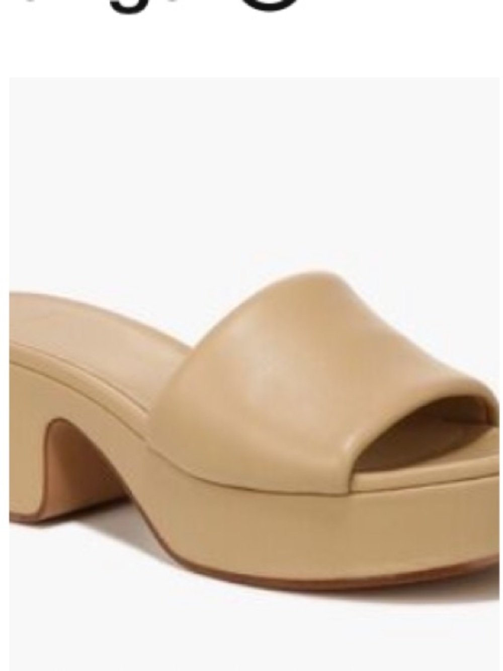 Vince Margo Leather Platform Sandals Sz 8